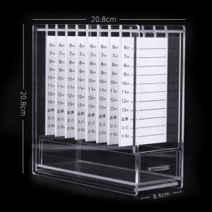 8 Tiles Acrylic Eyelash Box with Drawer