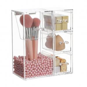 Dust-Proof Cosmetic Storage Case Makeup Pencil Organizer Acrylic Brush Holder