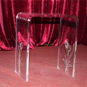 Deluxe Waterfall Bench Set, Acrylic Furniture, Acrylic Table, Acrylic &quot; U &quot; Shape