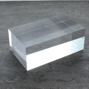 Clear Polished Acrylic Rectangular Display Block