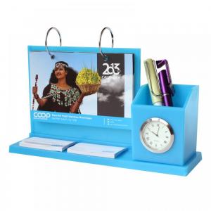 Bule Acrylic Desk Calendar Planner Storage Stand China Manufacturer