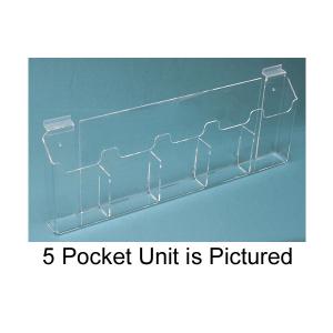 3 Pocket Slatwall Brochure Holder for 4&quot;W x 9&quot;H tri-fold brochures