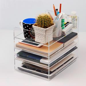 Office Furniture Acrylic Table Document Shelf