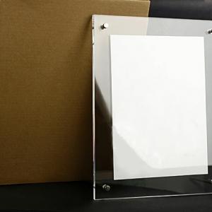 Customized Ad-170 Acrylic Clear Sign Menu Leaflet Document File Holder