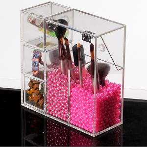 Women Pearl Acrylic Brush Holder