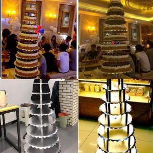 Multi-Layer Single/Four Feet Wedding Dessert Cake Metal Display Rack