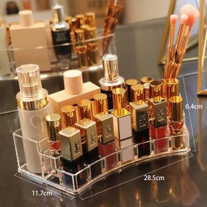 Custom Transparent Acrylic Skin Care Products Organizer Lipstick Box