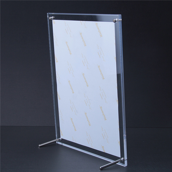 Acrylic Picture Frame Stand, Acrylic Sandwich Photo Frame with Screws