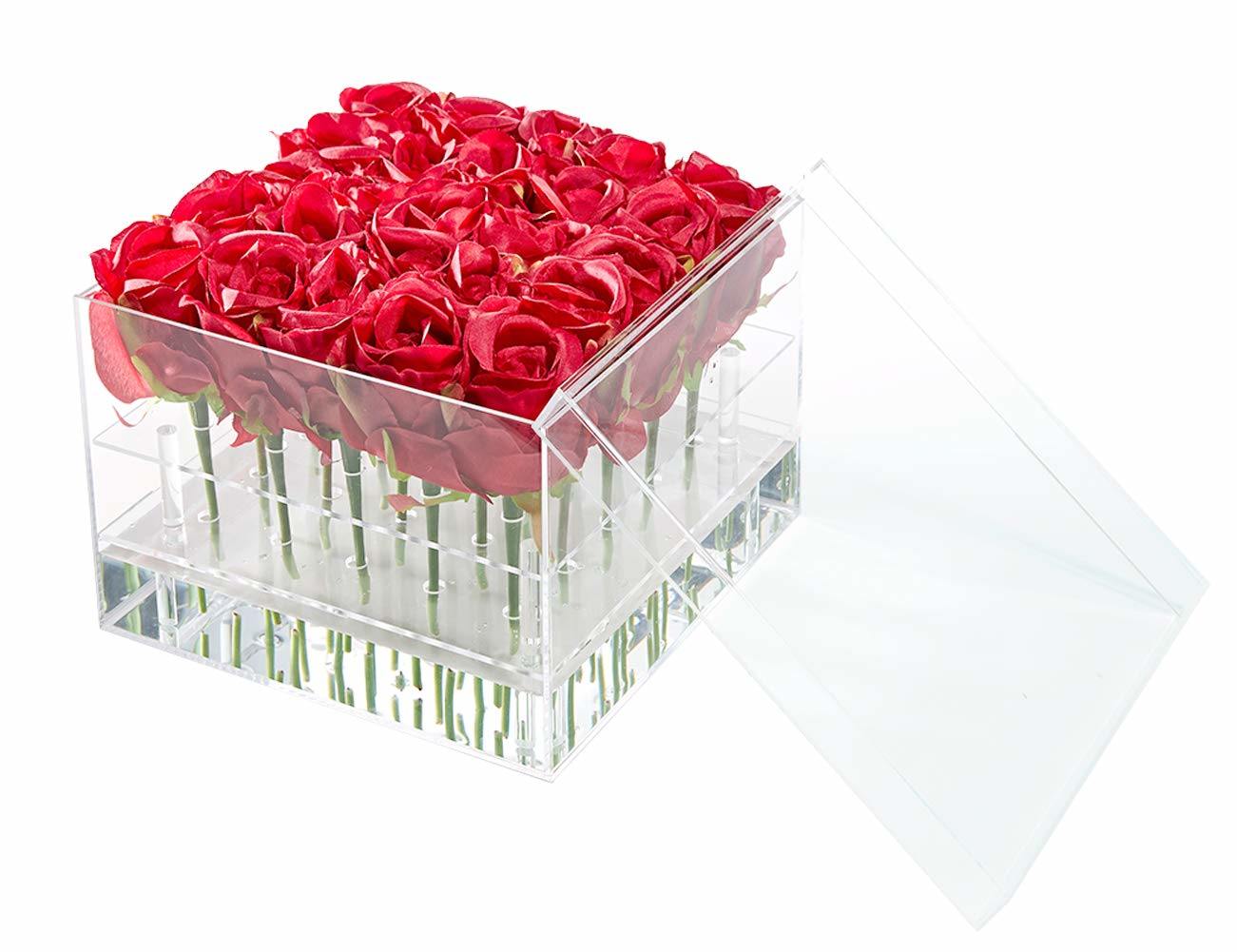 OEM/ODM Acrylic Flower Box with Lid