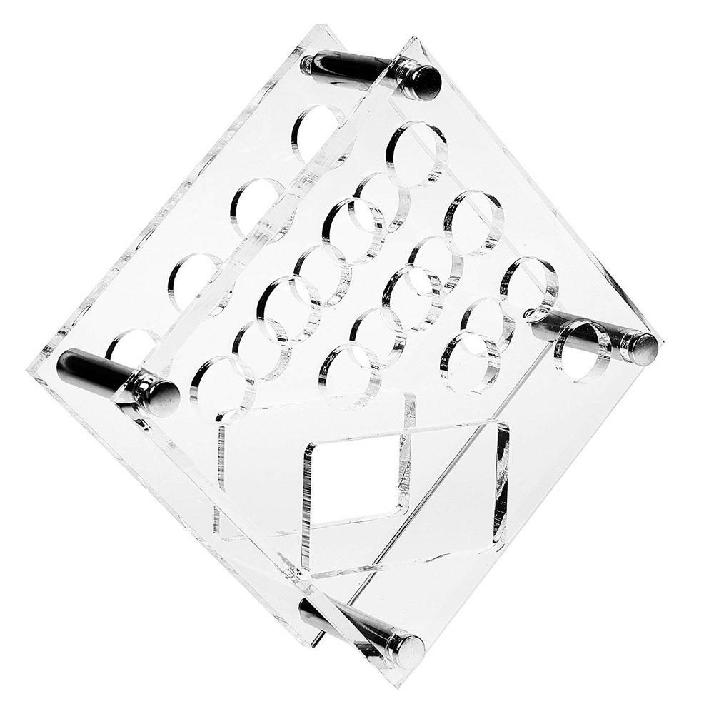 11 Slot Clear Acrylic Diamond Shape Wall Mounted Dry Erase Marker Organizer Acrylic Eraser Holder Rack