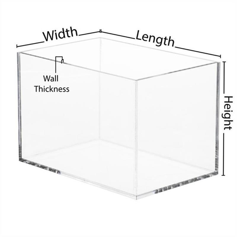 Custom Made Large High Transparency Versatile Design Display Case 5 Sided Acrylic Box