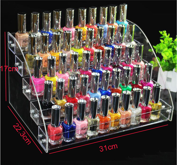 Acrylic Nail Polish Table Rack Cosmetic Organizer Display