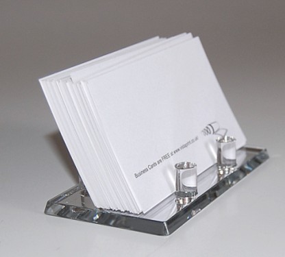 Clear acrylic business card holder