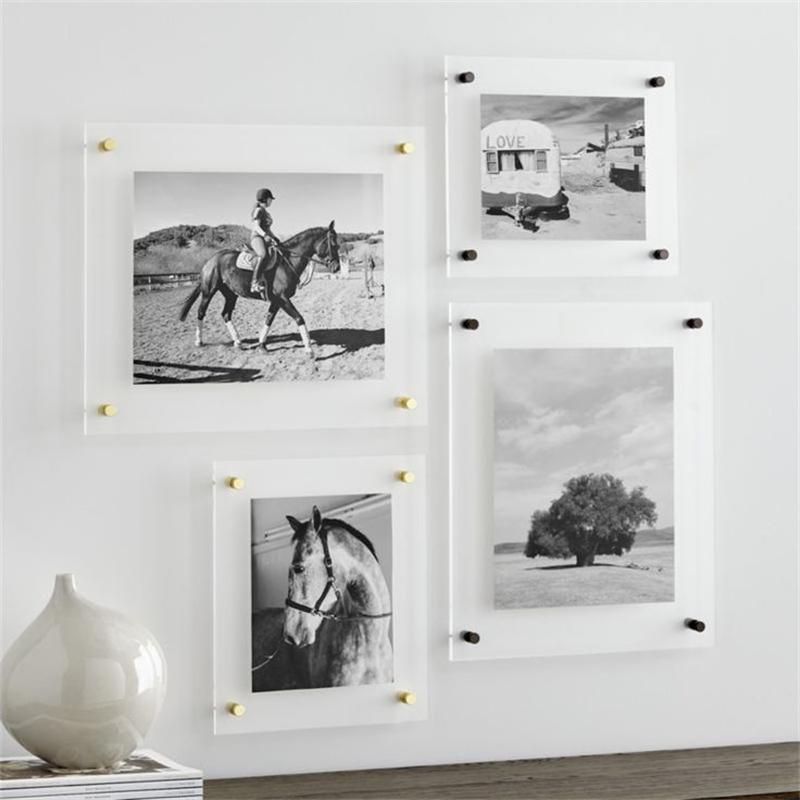 Custom Size Acrylic Wall Mount Acrylic Picture Frame Acrylic Sign Display Frame