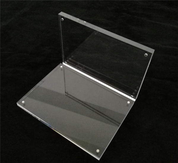 Acrylic Photo Frames, Desktop Frameless Postcard Display, 4 X 6 " Double Sided Magnetic Picture Frame