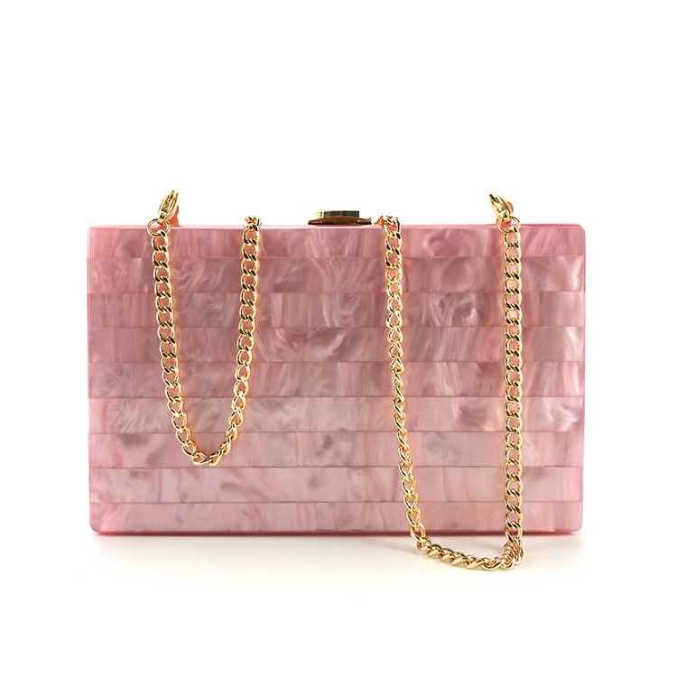 Pink Luxurious Lady Acrylic Clutch Bag