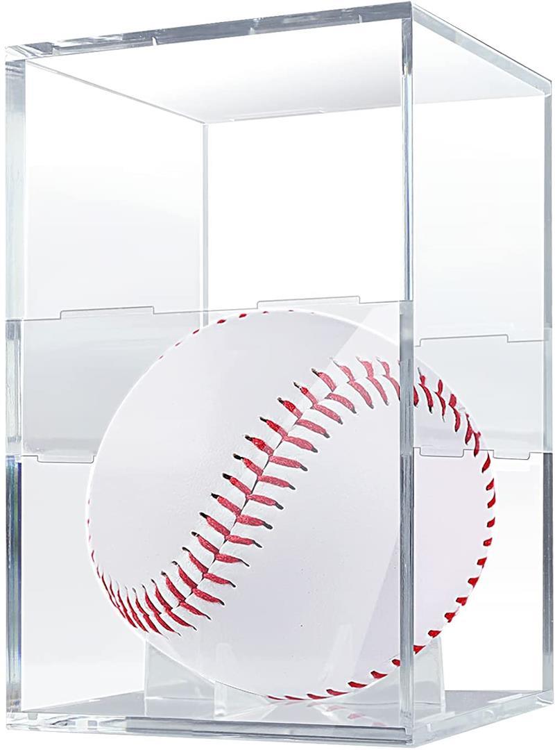 UV Protected Acrylic Cube Clear and Square Baseball Display Holder Memorabilia Display Box