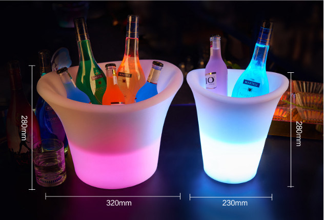 Custom Wine Beer Ice Bucket with LED Light