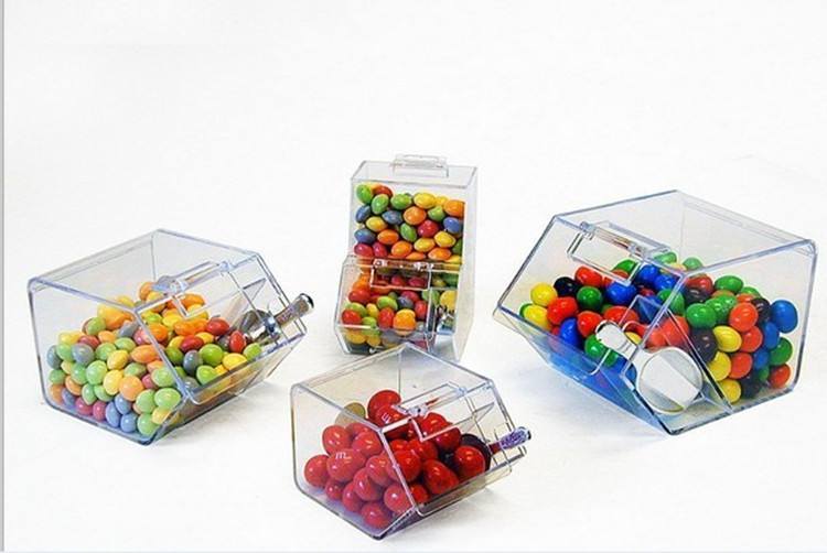 Custom Acrylic Candy Sweet Cookies Snack Bread Store Case Box