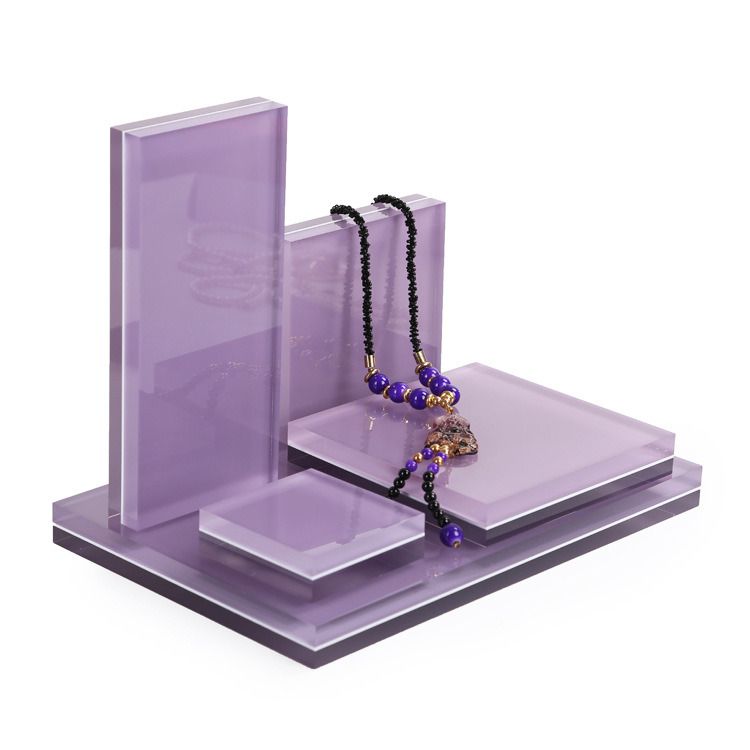 Different Colors, 5 Blocks Acrylic Jewelry Set Display