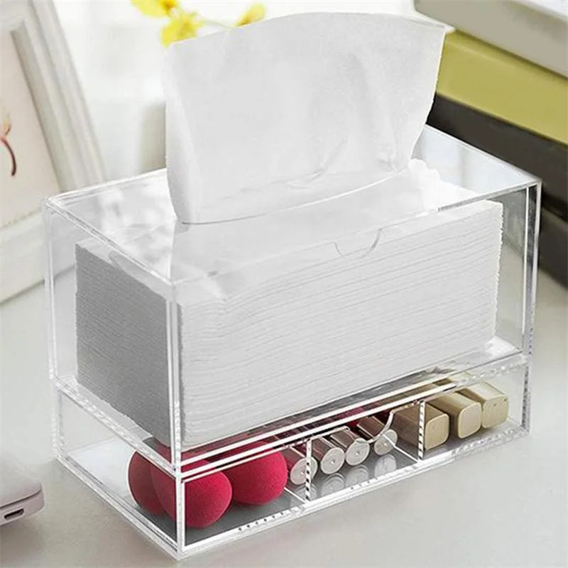 Clear Women Powder Lipstick Eye Shadow Display Acrylic Makeup Organizer Rack Jewelry Holder Storage Box Case