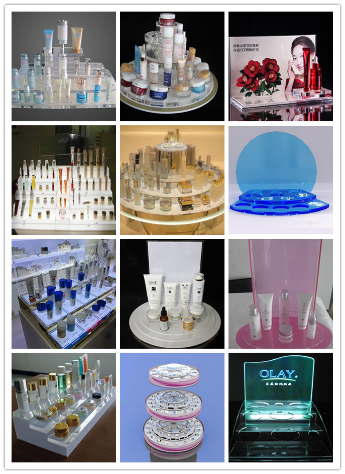 Custom Making Acrylic Cosmetic Display Stand, Acrylic POS Display