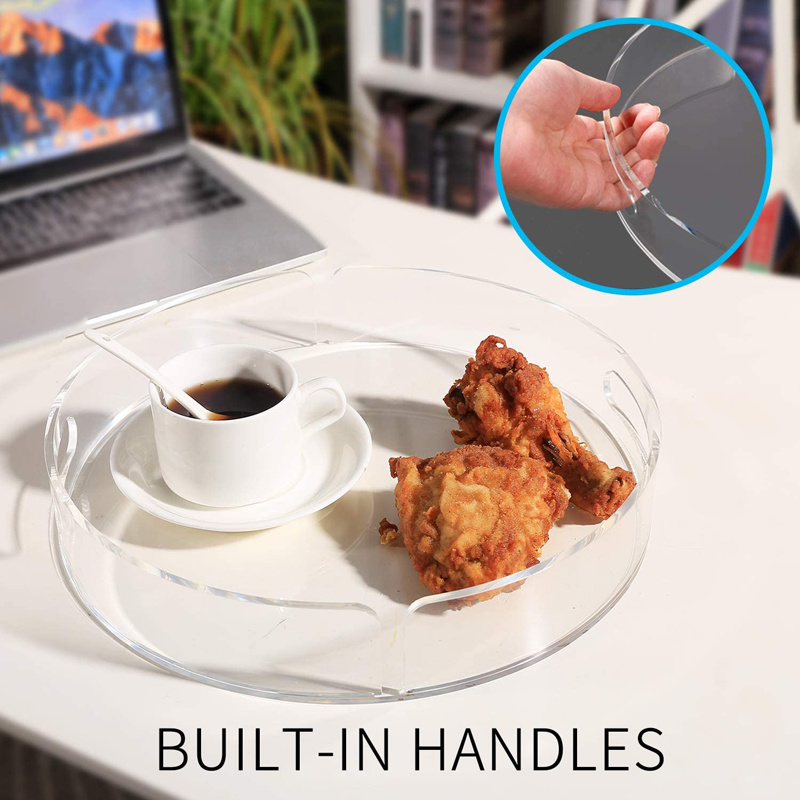 Round Acrylic Serving Tray for Hotel