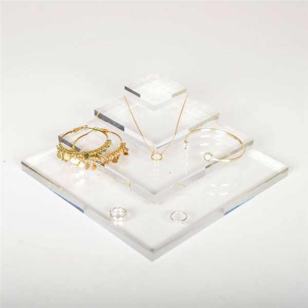 Clear Acrylic Jewelry Display Block for Ring Necklace Bracelet Watch