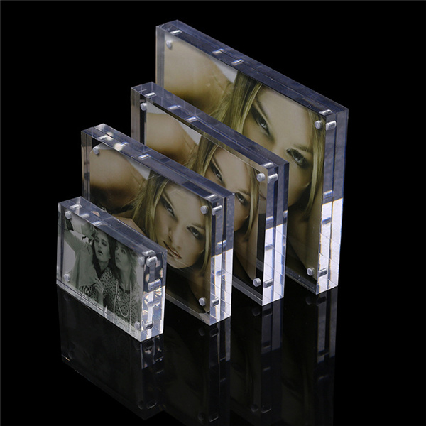 Clear Acrylic Magnet Photo Frame Block (4X6&quot;) , (5&quot;X7&quot;) , (6&quot;X7&