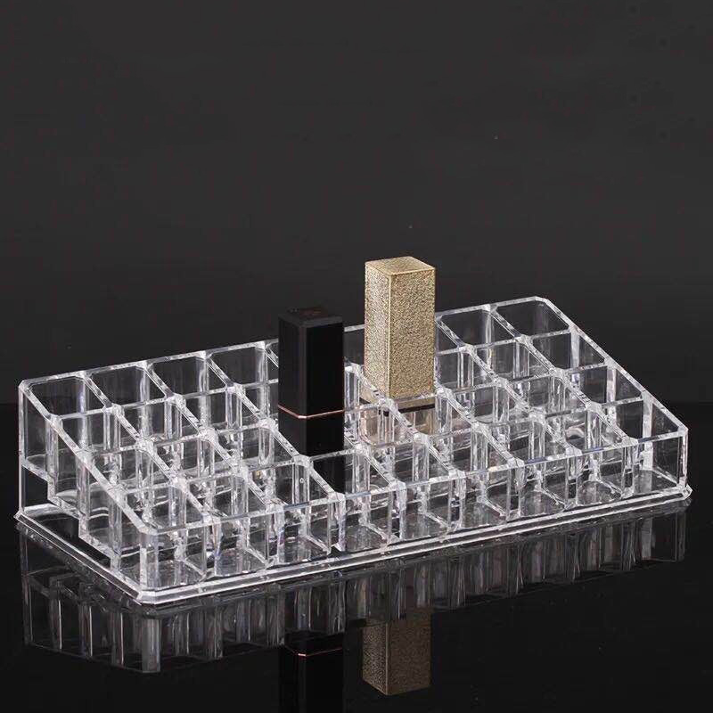 Multifunctional Clear Acrylic Lipstick Organizer Makeup Brush Holder