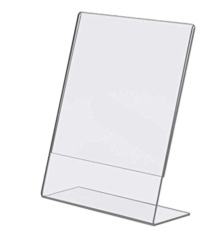 A4 Acrylic Sign Holder Brochure Display Stand for Desktop Tablet Acrylic Sign Menu Holder