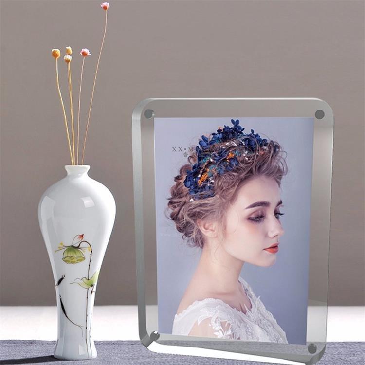 Wholesale Custom 5X7 Acrylic Deep Sublimation Antique Wedding Baby Double Magnetic Picture Photo Frame