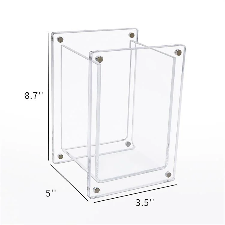 Desktop Clear Acrylic Square Pen Pencil Ruler Holder Acrylic Pen Holder