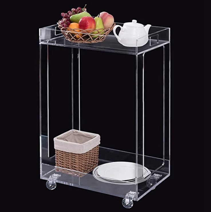 High Grade Custom Restaurant Acrylic Trolley