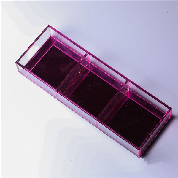 4-Section Acrylic Vanity Tray Jewelry Storage Box, Acrylic Serving Tray