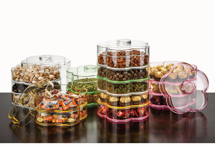 Stackable Clear Acrylic Nut Organizer Candy Box