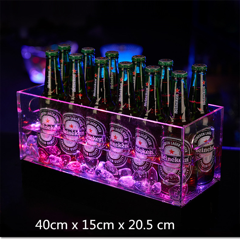 Custom Wine Beer Ice Bucket with LED Light