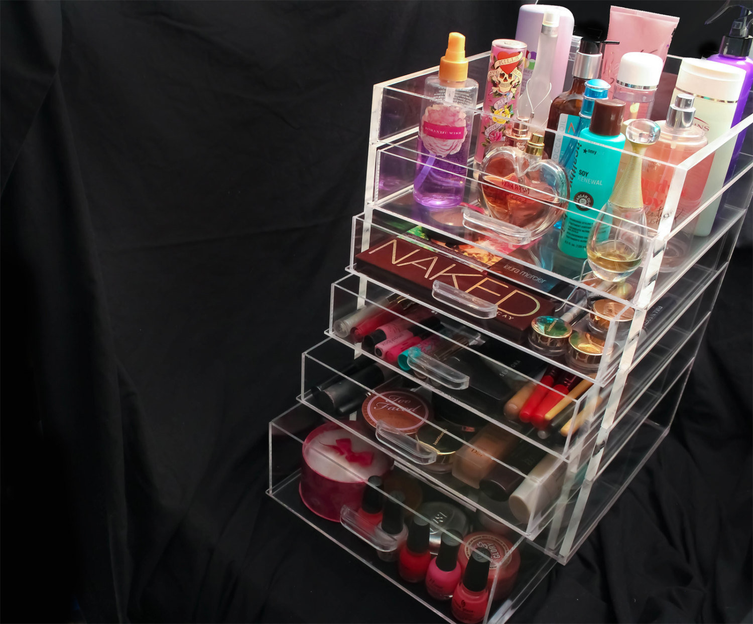 Large Capacity 6 Drawer Acrylic Makeup Organizer Factory