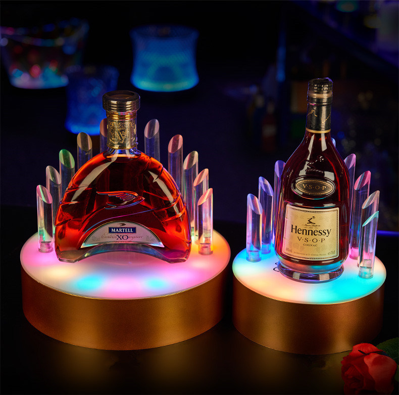 LED Illuminated Acrylic Liquor Display Stand