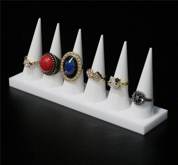 New 6 Finger Jewelry Ring Display Holder Stand