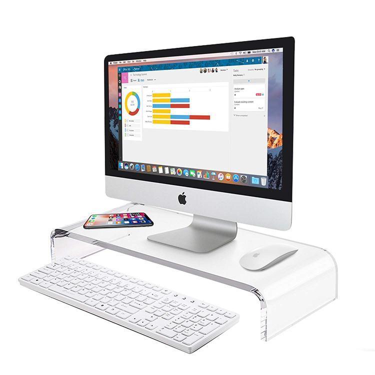 Simple U Shape Office Acrylic Notebook Laptop Stand Acrylic PC Computer Monitor Stand