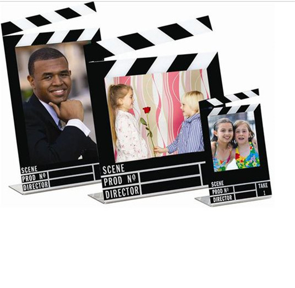 Acrylic Movie Clapboard Photo Frame (6" X 4") , Plastic Film Picture Frame