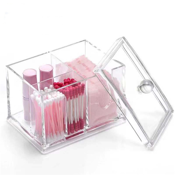 Qtips Cotton Balls Makeup Holder, Bathroom Products Dispenser Storage Organizer for Pads Gauze Qtip