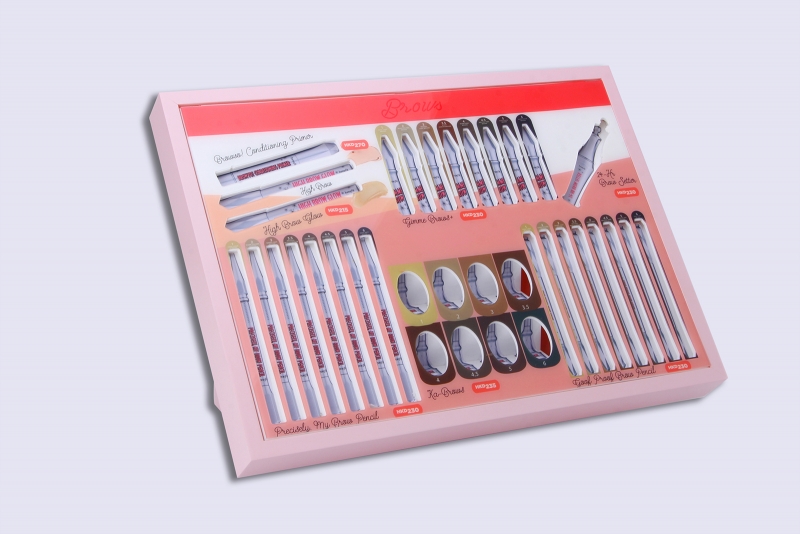 Acrylic cosmetic display rack