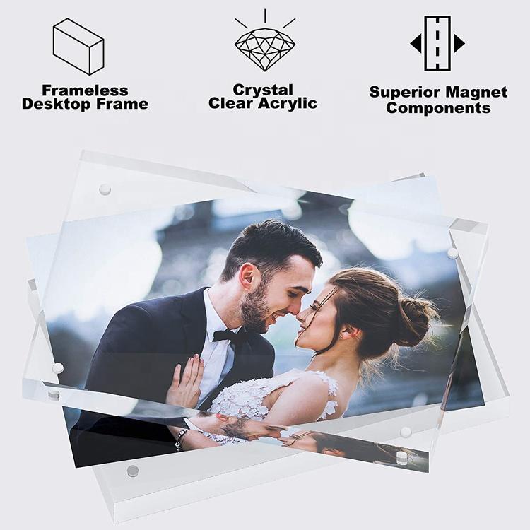 20mm Thickness Floating Acrylic Frame, Acrylic Block Frame