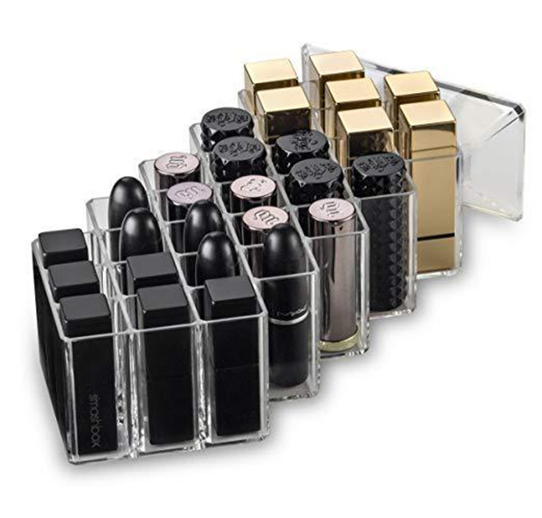 28 Space Lipstick Cosmetic Display Stand Acrylic Lip Gloss Makeup Organizer