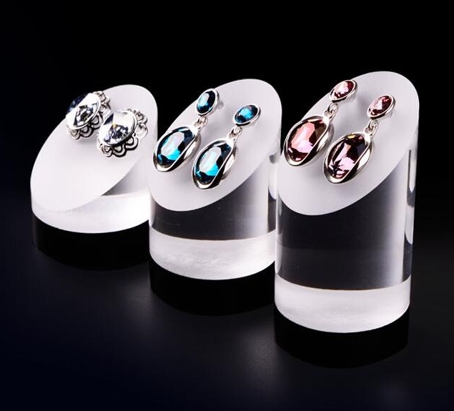 Acrylic Cylinder Jewelry Display Stand