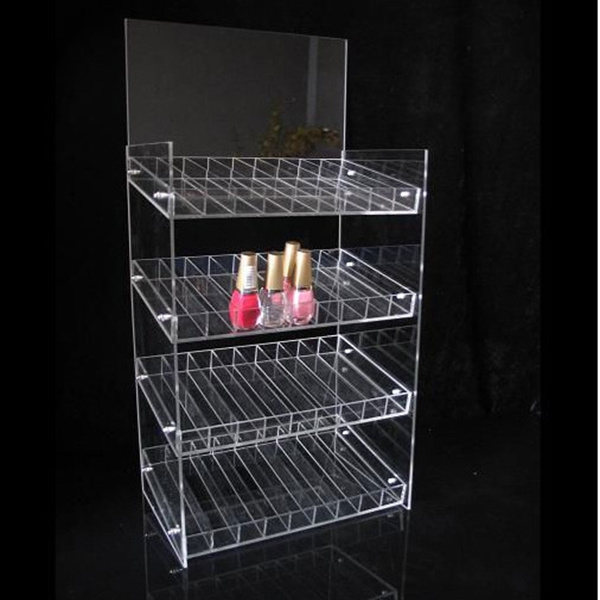 Elegant 3-Tie Acrylic Nail Polish Display Rack