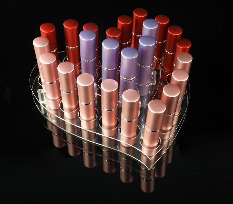 Heart Shape Acrylic Lipstick Display Rack