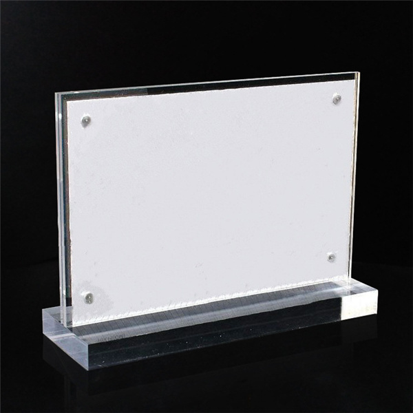 8 X 6 T Shape Clear Magnet Acrylic Picture Frame with Base